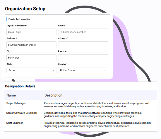 Organization Set-up in Platform